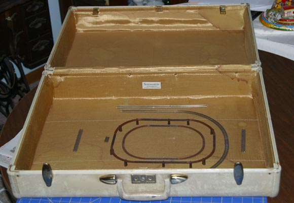suitcase and some track